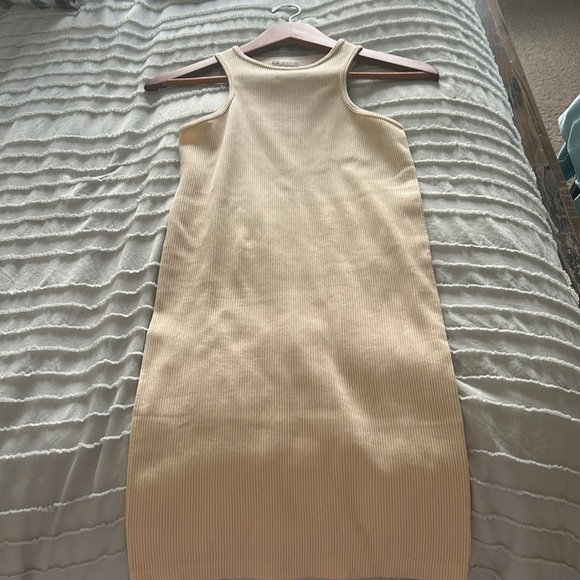 PrettyLittleThing Dresses & Skirts - prettylittlething cream colored tight dress size large selling for $15